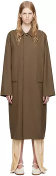 Коричневый костюм-реглан - оливковое пальто LEMAIRE