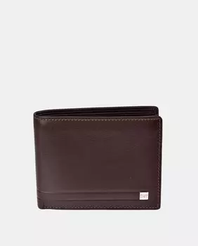 Коричневый кожаный кошелек с монетницей Daviletto, коричневый