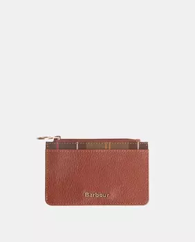 Коричневый кожаный кошелек с RFID-защитой Barbour, коричневый