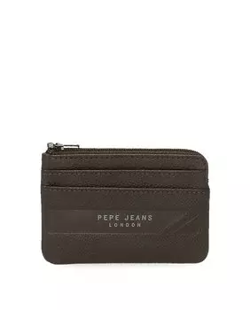 Коричневый кожаный мужской кошелек Basingstoke Pepe Jeans, коричневый