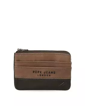 Коричневый кожаный мужской кошелек Kingdom Pepe Jeans, коричневый
