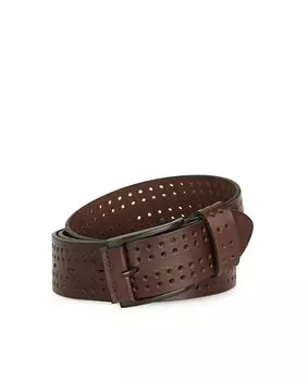 Коричневый кожаный ремень Jaslen, коричневый