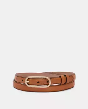 Коричневый кожаный женский ремень Lottusse, коричневый