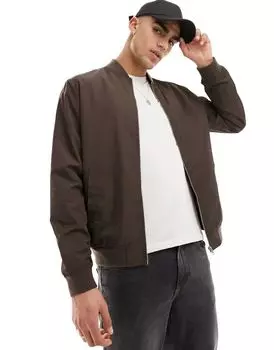 Коричневый легкий бомбер ASOS