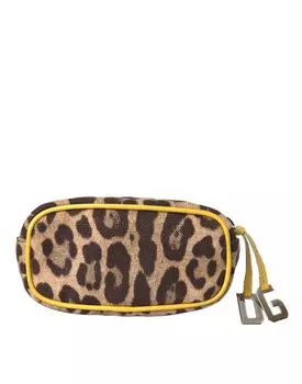 Коричневый леопардовый холст сумка-клатч DG Logo Bag Dolce & Gabbana