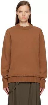 Коричневый многослойный свитер Maison Margiela