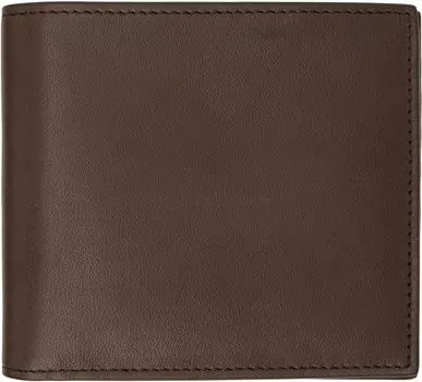 Коричневый мягкий бумажник из телячьей кожи Thom Browne