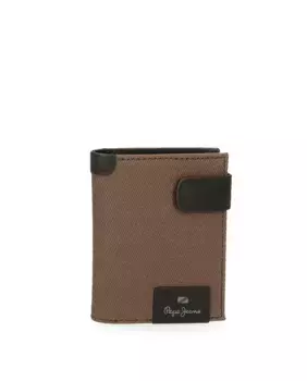 Коричневый мужской кошелек Hilltop с застежкой-кнопкой Pepe Jeans, коричневый