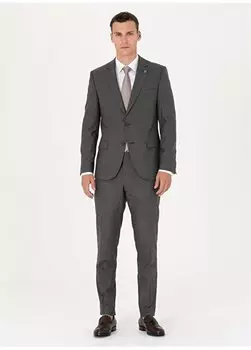 Коричневый мужской костюм с нормальной талией очень тонкий U49028/EXT Pierre Cardin, коричневый