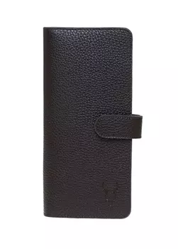 Коричневый мужской кожаный кошелек Carrera