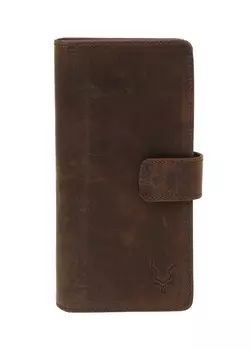 Коричневый мужской кожаный кошелек Carrera