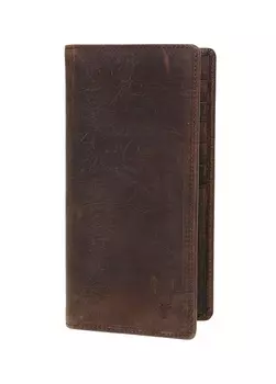 Коричневый мужской кожаный кошелек Carrera