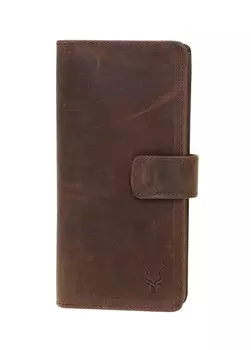 Коричневый мужской кожаный кошелек Carrera