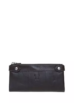 Коричневый мужской кожаный кошелек Carrera