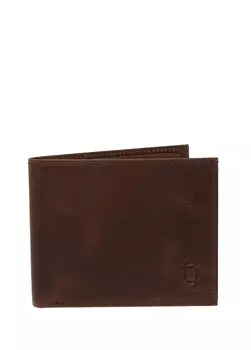 Коричневый мужской кожаный кошелек Fabrika