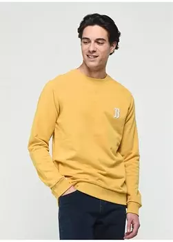 Коричневый мужской свитшот с круглым вырезом Ucla