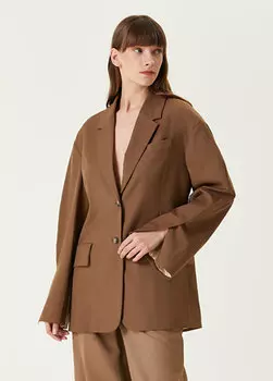 Коричневый пиджак Nanushka