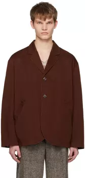 Коричневый потертый блейзер Acne Studios