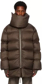 Коричневый пуховик Rick Owens Mountain Mountain