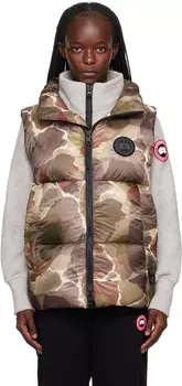 Коричневый пуховый жилет Canada Goose Everett