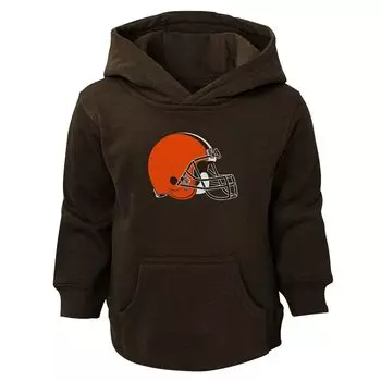 Коричневый пуловер с капюшоном и логотипом команды Cleveland Browns для малышей Outerstuff