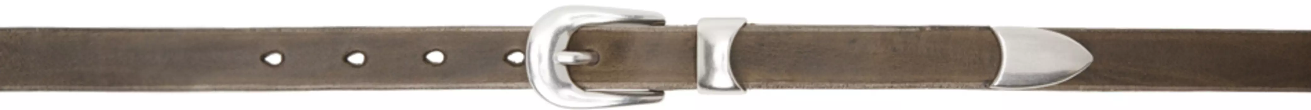 Коричневый ремень 2 см OUR LEGACY, Grau leather