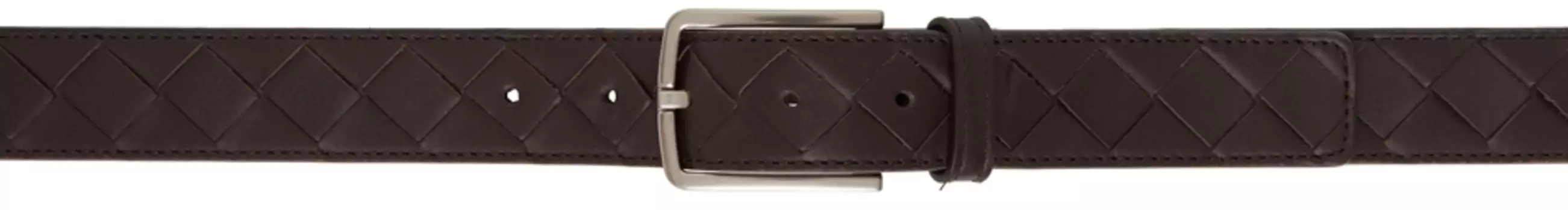 Коричневый ремень Intrecciato Bottega Veneta