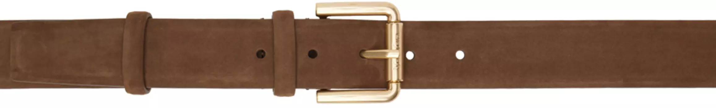 Коричневый ремень из нубука Max Mara