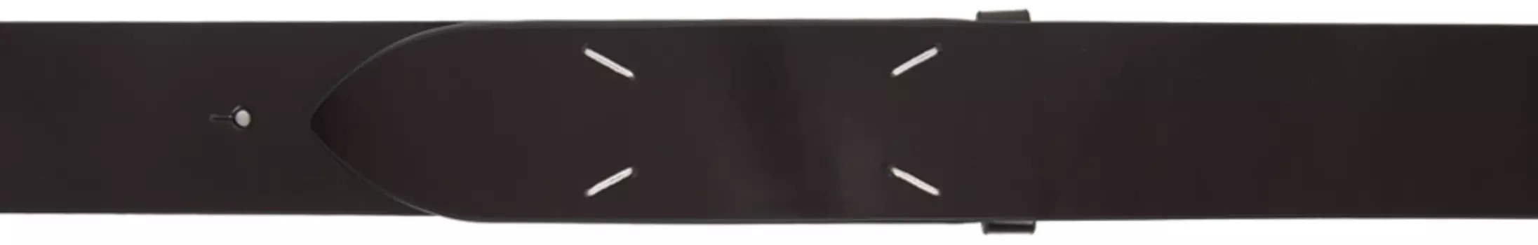 Коричневый ремень с фирменной строчкой Maison Margiela