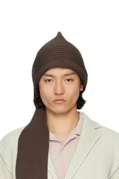 Коричневый шарф-бини HOMME PLISS ISSEY MIYAKE