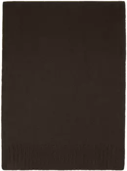 Коричневый шарф с нашивками Jil Sander
