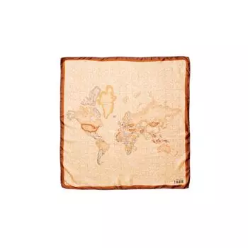 Коричневый шелковый шарф ALVIERO MARTINI 1a CLASSE