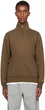 Коричневый свитер с застежкой-молнией и воротником-стойкой Carhartt Work In Progress