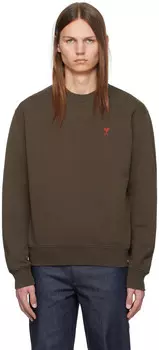 Коричневый свитшот Ami de Coeur AMI Paris, Dark coffee