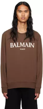 Коричневый свитшот Balmain