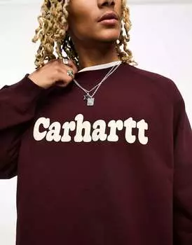 Коричневый свитшот Carhartt WIP bubbles