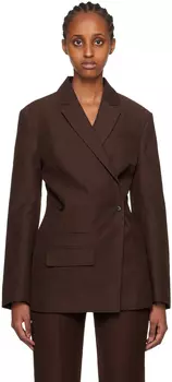 Коричневый Темный пиджак Le Raphia La Veste Tibau Jacquemus