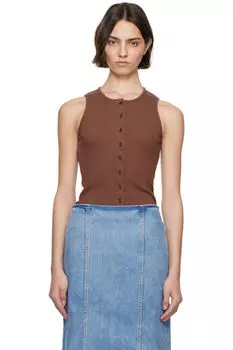 Коричневый топ на пуговицах JW Anderson