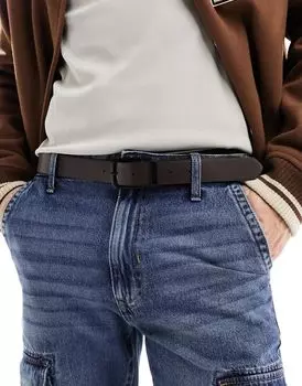 Коричневый узкий ремень Bershka