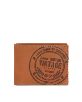 Коричневый винтажный мужской кожаный кошелек с Rfid-блокировкой SKPAT, коричневый