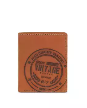Коричневый винтажный мужской кожаный кошелек с Rfid-блокировкой SKPAT, коричневый