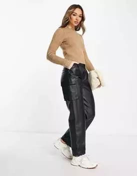 Коричневый вязаный джемпер Mango