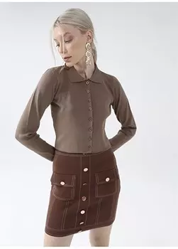 Коричневый женский кардиган Fabrika