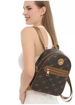 Коричневый женский рюкзак 23х27х10 см 05BHPC8019 Beverly Hills Polo Club, коричневый