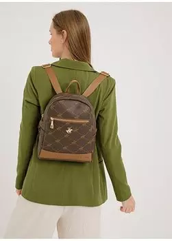 Коричневый женский рюкзак 24х30х11 05BHPC112-KH Beverly Hills Polo Club, коричневый