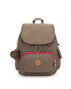 Коричневый женский рюкзак на магнитной застежке Kipling, коричневый