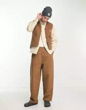 Коричневый жилет Carhartt WIP, окрашенный в цвет дерева