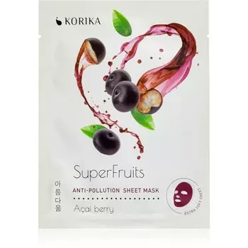 KORIKA SuperFruits Acai Berry - Тканевая маска против загрязнений 25 г