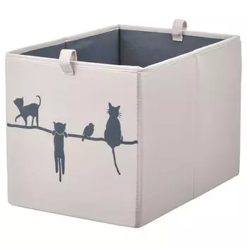 Коробка, бежевый, 26х37х26 см, BARNDRM IKEA