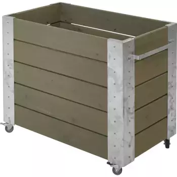 Коробка для цветов PLUS «Кубик», ШхГхВ: 50x87x70 см, цвет Graubraun RAL 7023 transparent